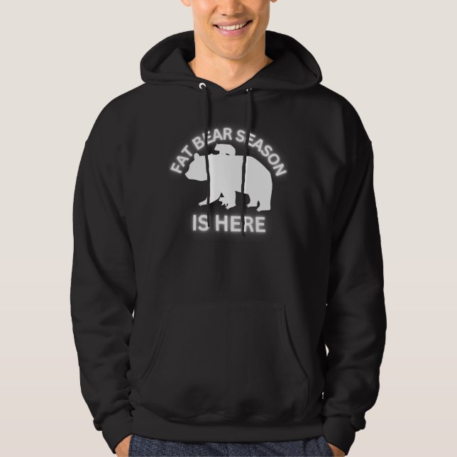 Veste À Capuche La saison de l'ours gras est ici - blanc | (Devant)