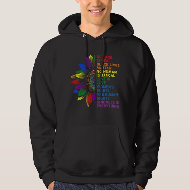Veste À Capuche La science tournesol est un véritable amour est am (Devant)
