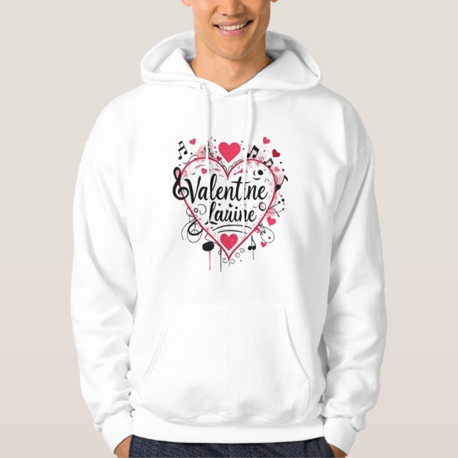 Veste À Capuche La Serenade de Saint Valentin : Un design pour l'a (Devant)