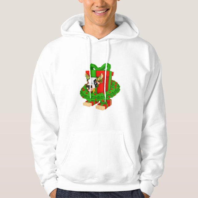 Veste À Capuche La Vacca Presento Natalina Noël Brainrot (Devant)