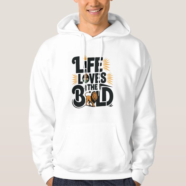Veste À Capuche La Vie Aime Le Téméraire (Devant)
