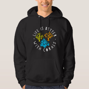 Veste À Capuche La vie d'aquarium de récif d'eau salée drôle est m