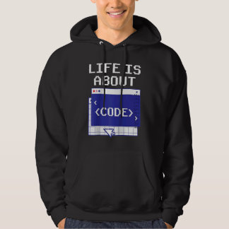 Veste À Capuche La vie est à propos de citations de code programme