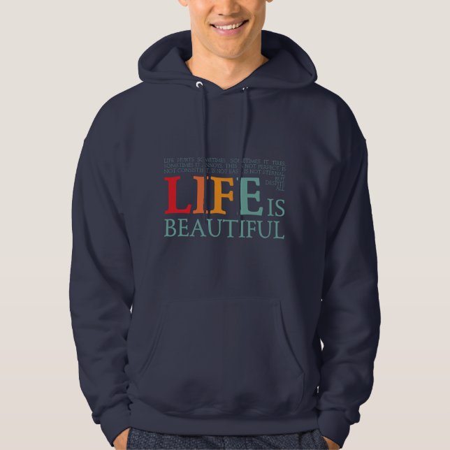 Veste À Capuche La vie est belle (Devant)