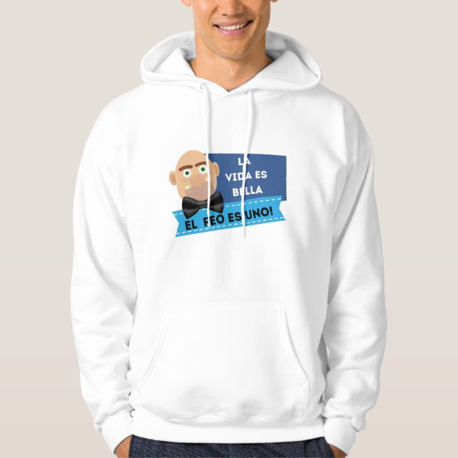 Veste À Capuche la vie est belle le laid est un (Devant)