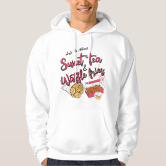 Veste À Capuche La vie est faite de thé sucré et de frites en gauf