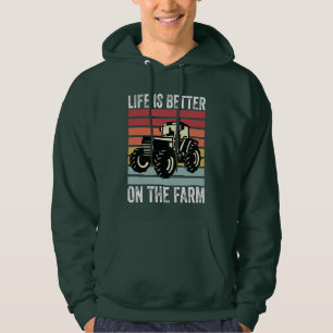 Veste À Capuche La vie est meilleure à la ferme - Amoureux de l'ag