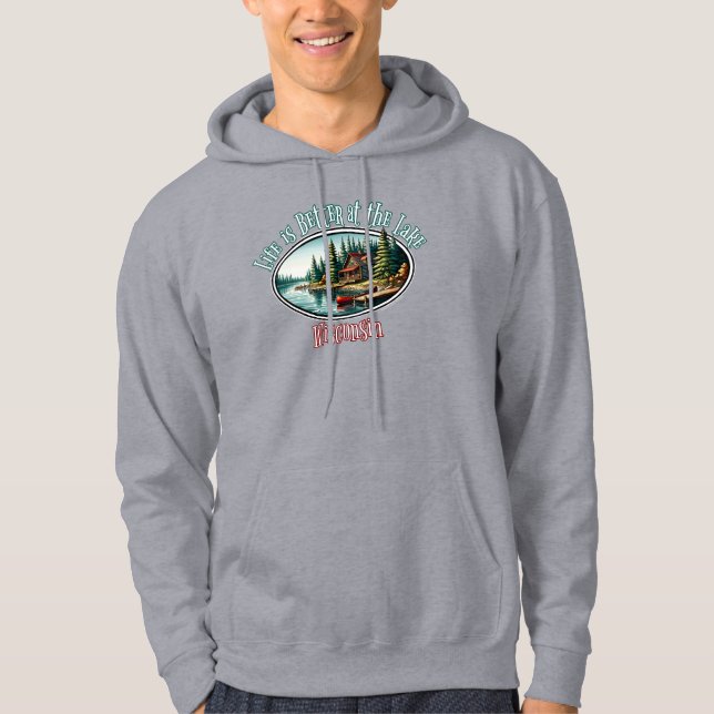 Veste À Capuche La vie est meilleure au lac (Devant)
