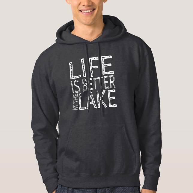 Veste À Capuche La vie est meilleure au lac (Devant)