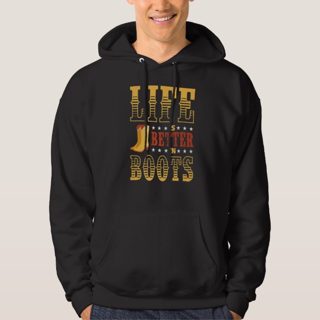 Veste À Capuche La Vie Est Meilleure Dans Boots Line Danser (Devant)
