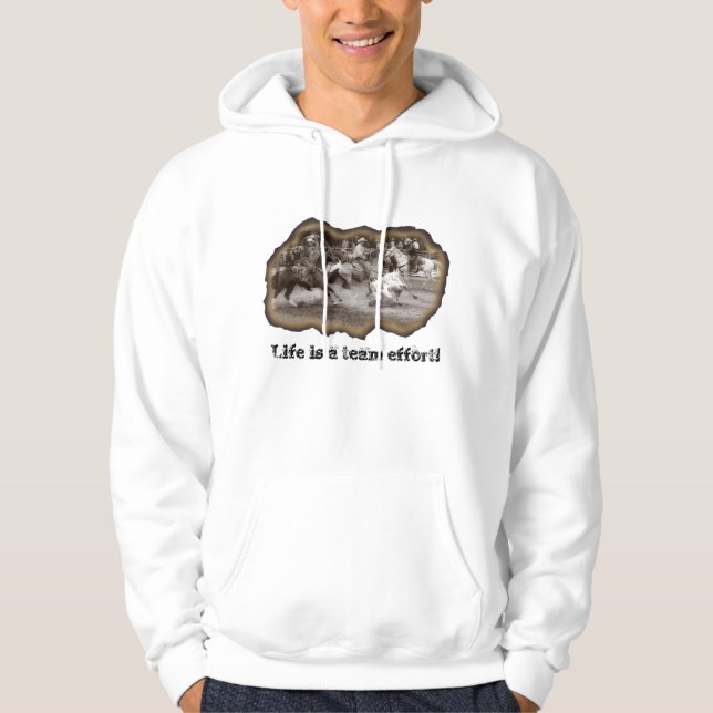 Veste À Capuche La vie est un effort d'équipe ! Sweatshirt à (Devant)