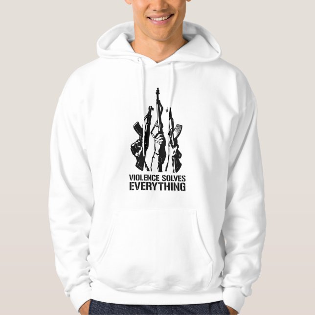 Veste À Capuche La violence résout tout (Devant)