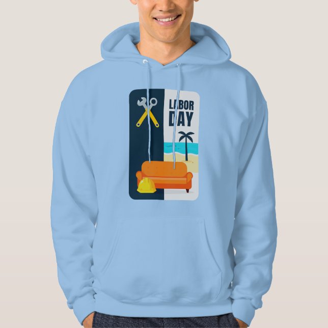 Veste À Capuche Labor Day Work and Relax Illustration Shirt (Devant)