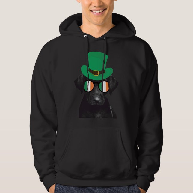 Veste À Capuche Labrador Retriever St Patrick S Day Pour Chien (Devant)