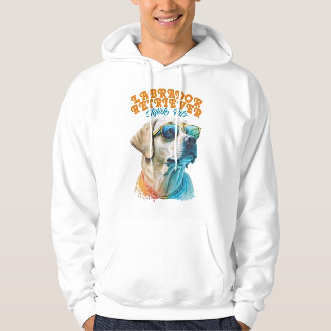 Veste À Capuche Labrador Retriever Stylish Animaux (Devant)