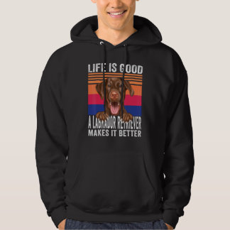 Veste À Capuche Labrador Retrivers rend votre vie saine Vintage 1