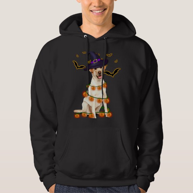 Veste À Capuche Labrador Wizard Casquette Tree Lights Citrouille P (Devant)