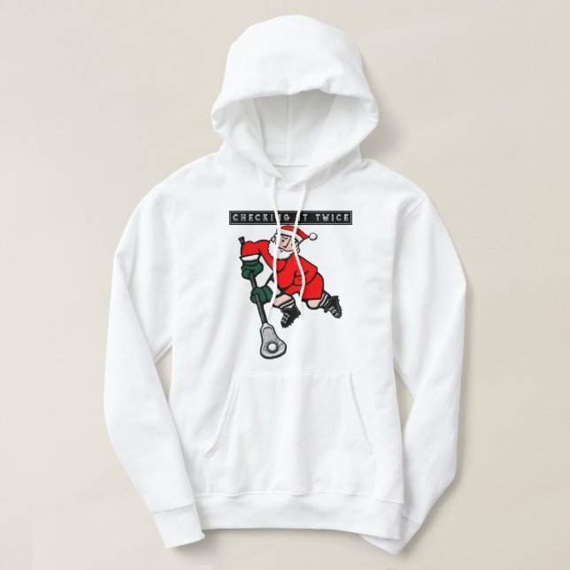 Veste À Capuche Lacrosse Vérification Double T-Shirt à Capuche (Design devant)