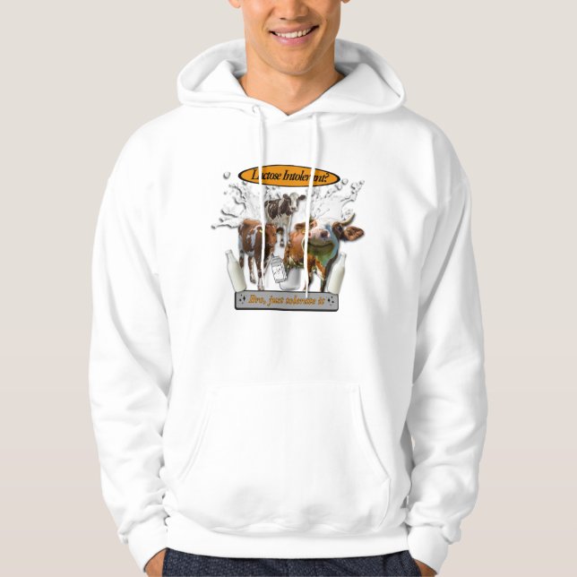 Veste À Capuche Lactose Intolerant? Just Tolerate It meme design (Devant)