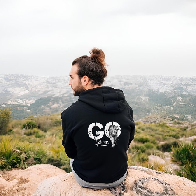 Veste À Capuche Laisse-moi ALLER T-shirt noir Leopard (Créateur téléchargé)