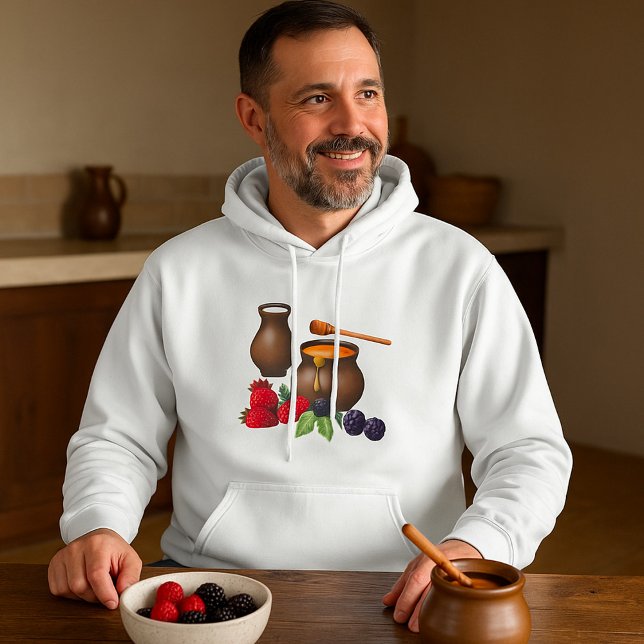 Veste À Capuche Lait et Miel avec Baies Nourriture Rustique (Créateur téléchargé)