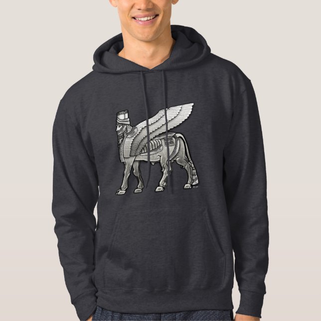 Veste À Capuche Lamassu taureau ailé babylonien (Devant)