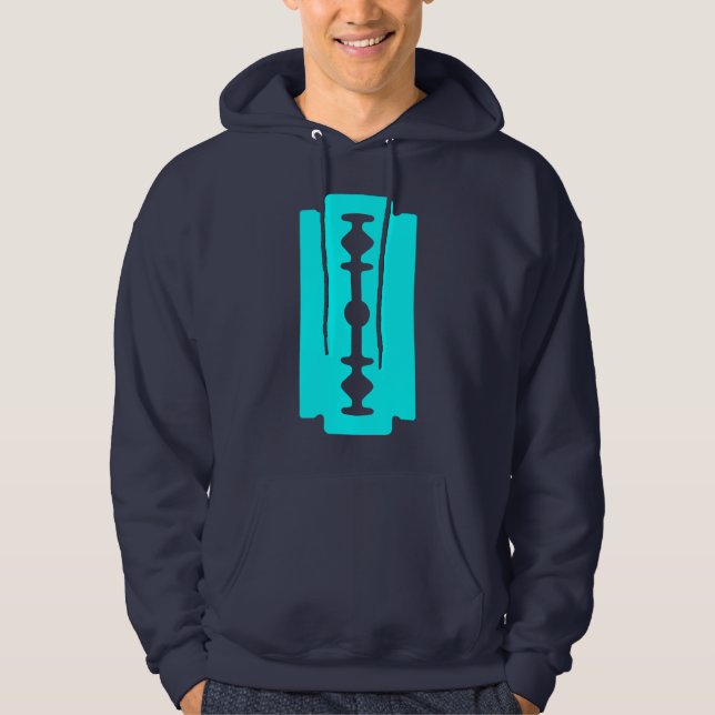 Veste À Capuche Lame de Razor - Cyan sur Dark (Devant)