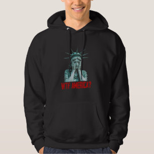 Veste À Capuche L'Amérique WTF pleure Statue de la Liberté en détr