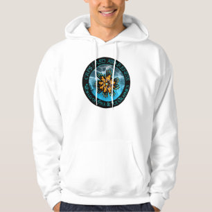 Veste À Capuche Lames et logo de rasoir bleues de foudre de