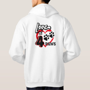 Veste À Capuche L'amour a quatre pattes pour les amateurs de chien