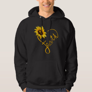 Veste À Capuche L'Amour de Jésus  Sunflower Love Heart Faith