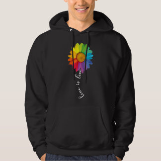 Veste À Capuche L'Amour Est Amoureux Rainbow Daisy Flower Lgbt Gay