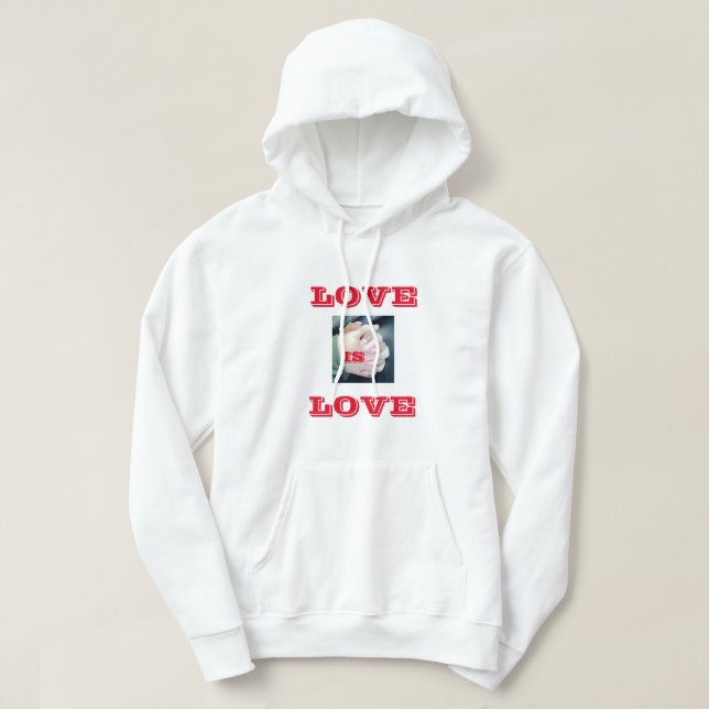 VESTE À CAPUCHE L'AMOUR EST L'AMOUR (Design devant)
