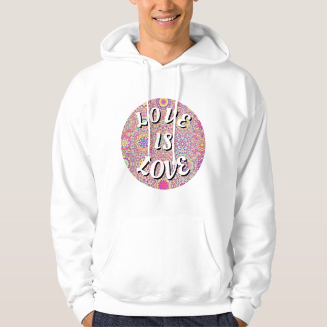 Veste À Capuche L'Amour Est Une Fierté D'Amour   (Devant)