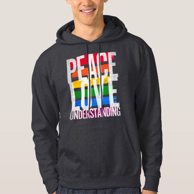 Veste À Capuche L'amour et la compréhension de la paix (Devant)