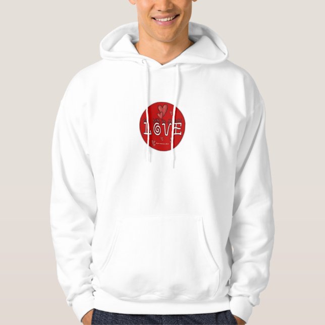 Veste À Capuche L'amour - Un mot positif (Devant)