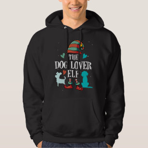 Veste À Capuche L'Amoureux des chiens Elf Funny Christmas Matching