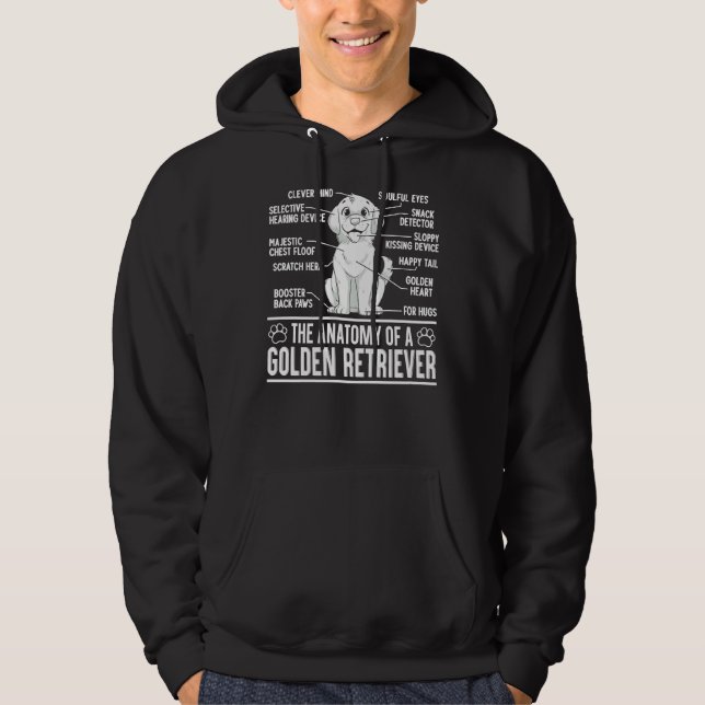 Veste À Capuche L'Anatomie D'Un Chien Drôle De Retriever D'Or (Devant)
