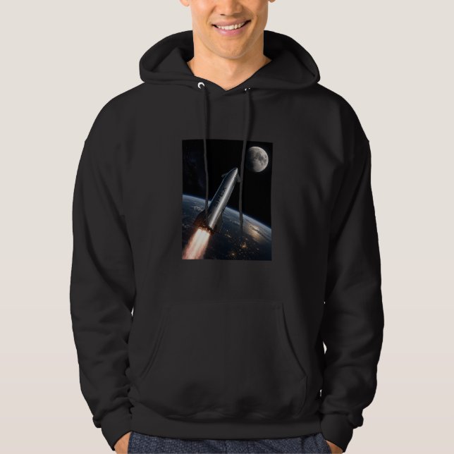 Veste À Capuche Lancement de SpaceX Starship | Fusée réutilisable (Devant)