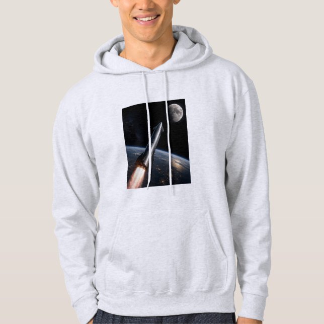 Veste À Capuche Lancement de SpaceX Starship | Fusée réutilisable (Devant)