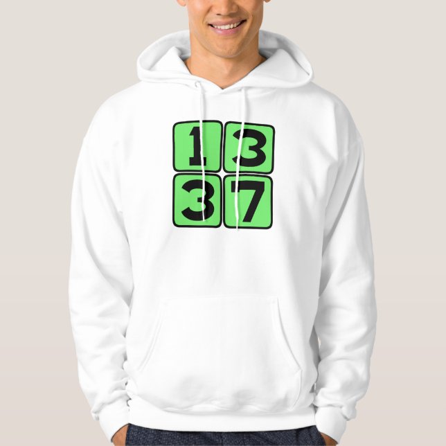 Veste À Capuche Langage 1337 Leet Leetspeak Eleet Internet Meme (Devant)
