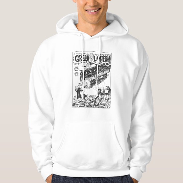 Veste À Capuche Lanterne verte dans les tranchées, noir et blanc (Devant)