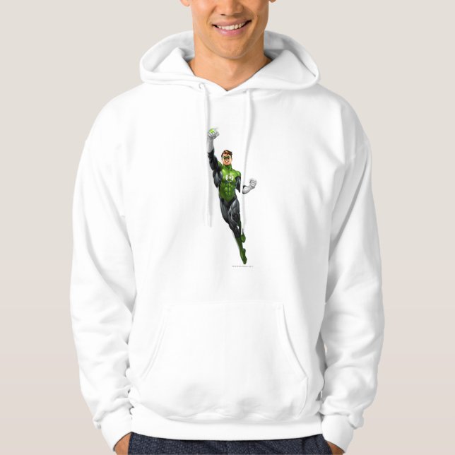 Veste À Capuche Lanterne Verte - Entièrement Rendu, Volant Vers Le (Devant)