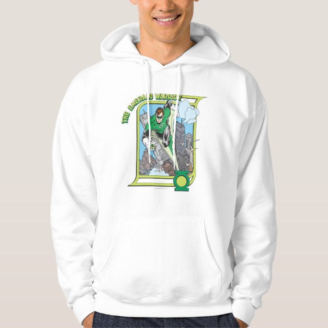 Veste À Capuche Lanterne verte - Le Guerrier émeraude (Devant)