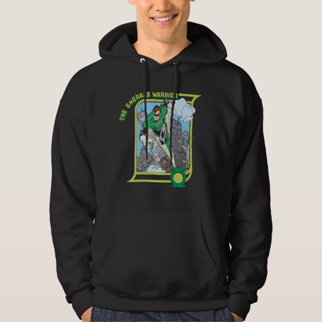 Veste À Capuche Lanterne verte - Le Guerrier émeraude (Devant)