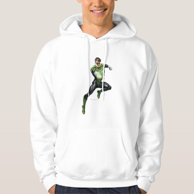 Veste À Capuche Lanterne Verte - Pleine Rendu, Saut (Devant)