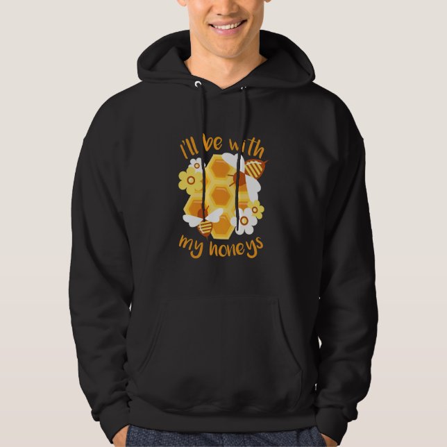 Veste À Capuche L'apiculteur sera avec mes miels (Devant)