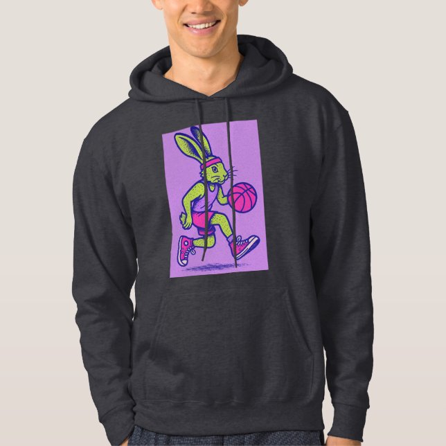 Veste À Capuche Lapin de Basket Rétro (Devant)