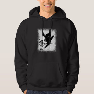 Veste À Capuche Lapin de lapin aime vous signe de la main ombre Bl