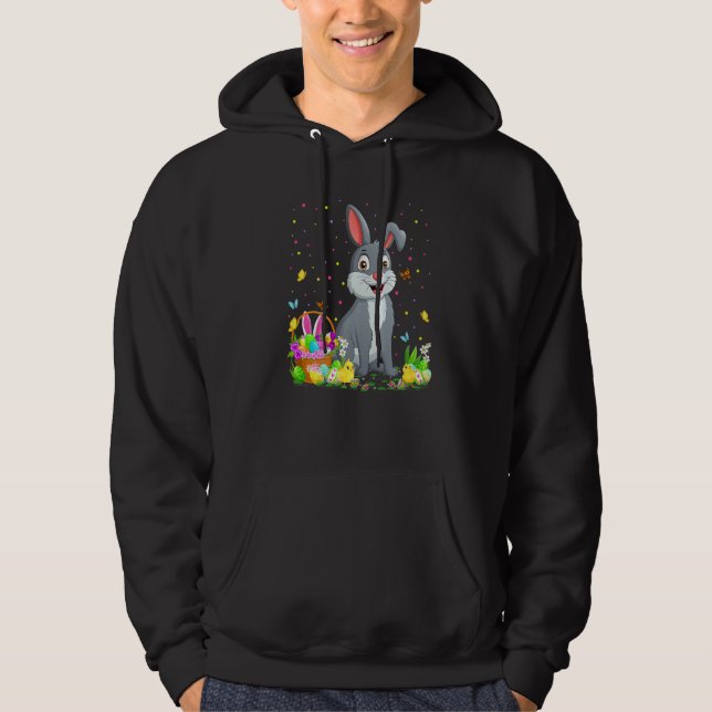 Veste À Capuche Lapin de Pâques Chasse aux oeufs de lapin Rabbit d (Devant)